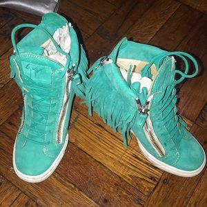 Giuseppe Zannoti sneaker wedges with fringe